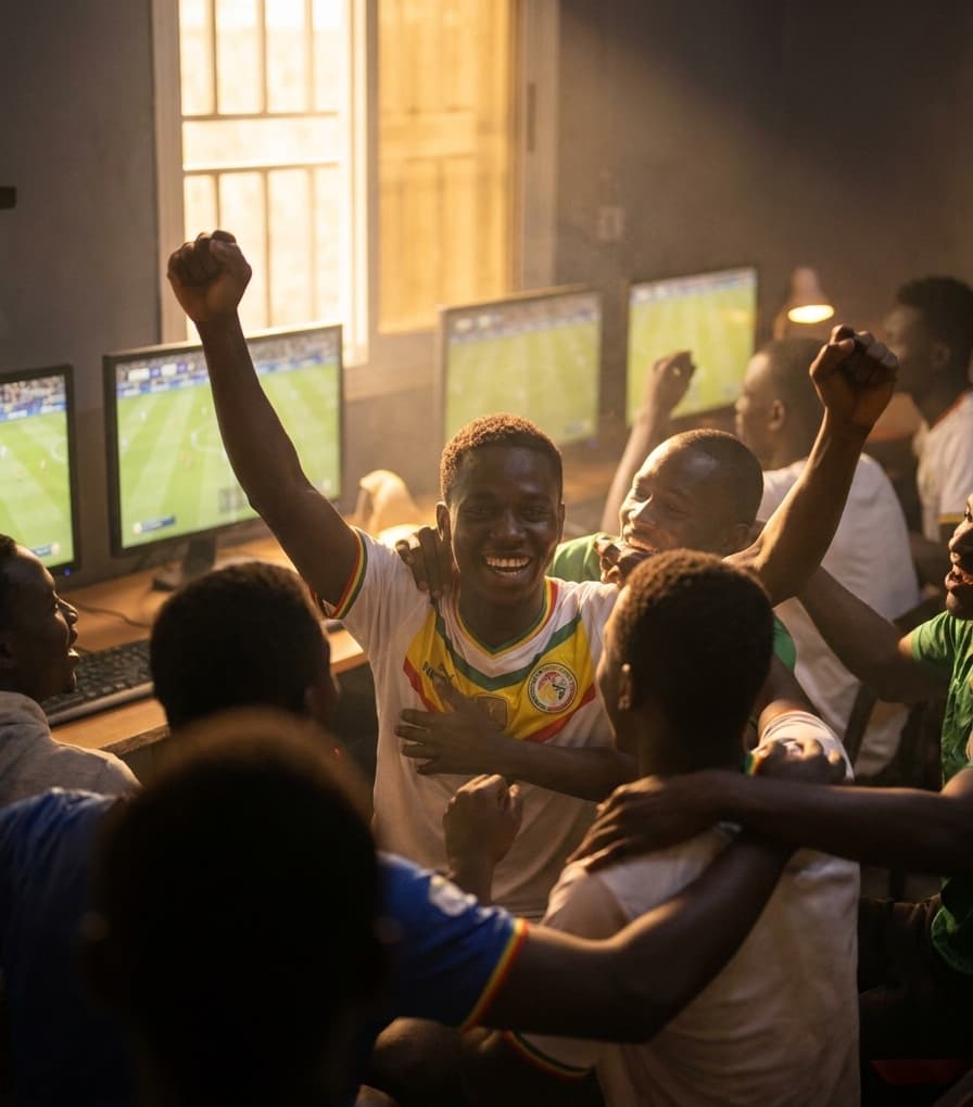 Des joueurs célèbrent une victoire lors d'un tournoi FIFA